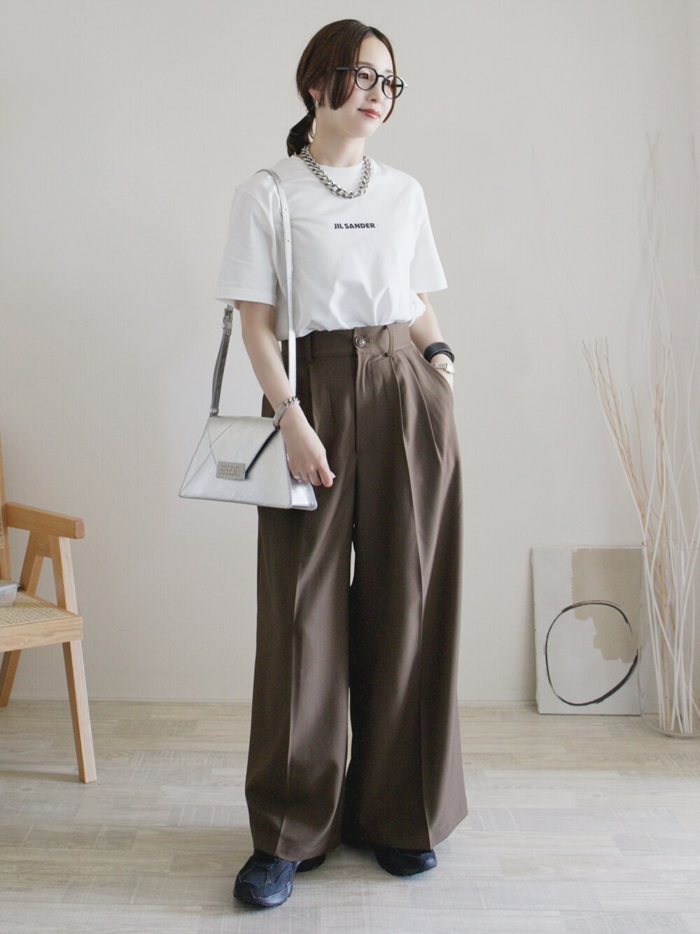 MM6 MAISON MARGIELA ★ ロゴ ショルダーバッグ / グレー MM6 エムエム6 メゾンマルジェラ MAISON MARGIELA バッグ 2WAY