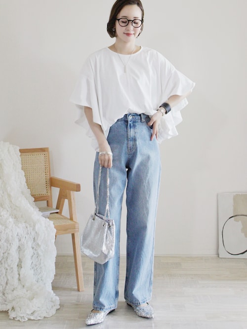 パンツ momo Momo｜MOUSSYのデニムパンツを使ったコーディネート - WEAR