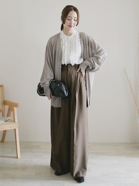 「アイテム（バレエシューズ）」を使った、陽さん（レディース・156cm）の夏コーディネート