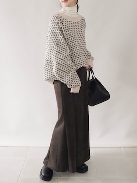 「しまむら（シマムラ）のアイテム（スカート）」を使った、陽さん（レディース・156cm）の冬コーディネート