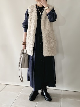 「SLOBE IENA（スローブイエナ）のアイテム（ブーツ）」を使った、陽さん（レディース・156cm）の秋コーディネート