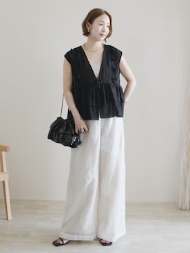 「JOURNAL STANDARD（ジャーナルスタンダード）のアイテム」を使った、陽さん（レディース・156cm）の夏コーディネート