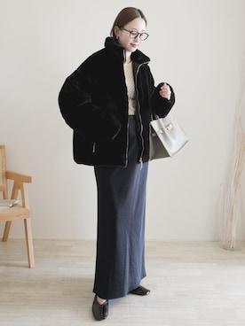 陽さん（レディース・156cm）の冬コーディネート