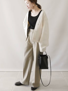 「PAPILLONNER（パピヨネ）のアイテム（アクセサリー）」を使った、陽さん（レディース・156cm）の秋コーディネート