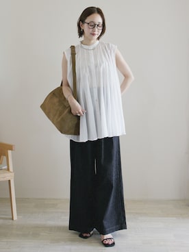 「SHIPS（シップス）のアイテム」を使った、陽さん（レディース・156cm）の夏コーディネート
