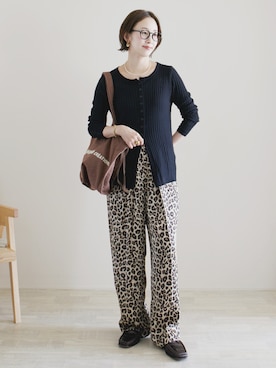 「Zoff（ゾフ）のアイテム」を使った、陽さん（レディース・156cm）の秋コーディネート