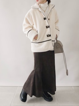 「しまむら（シマムラ）のアイテム（スカート）」を使った、陽さん（レディース・156cm）の冬コーディネート