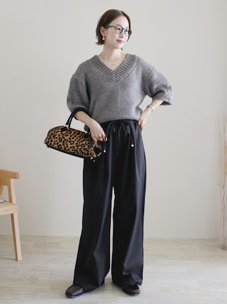 「SLOBE IENA(スローブイエナ)のチャンキーニット(ニット/セーター)」を使った、陽さん(レディース・156cm)の秋コーディネート