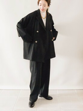 「ECRIRE（エクリール）のアイテム（パンツ）」を使った、陽さん（レディース・156cm）の冬コーディネート