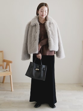 「アイテム（ブルゾン）」を使った、陽さん（レディース・156cm）の秋コーディネート