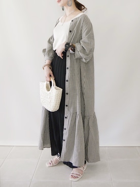 「ap retro（アプレトロ）のアイテム（ワンピース/ドレス）」を使った、陽さん（レディース・156cm）の夏コーディネート
