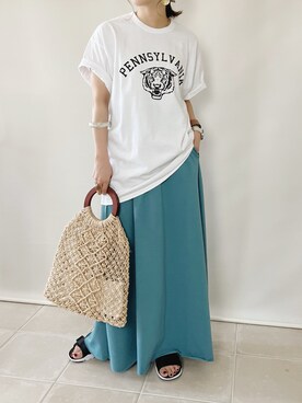 「MARCHER（マルシェ）のアイテム」を使った、陽さん（レディース・156cm）の夏コーディネート