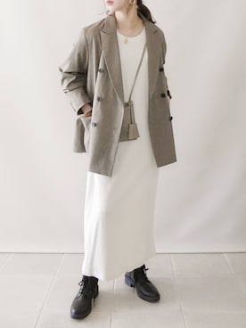 「AMERICAN HOLIC」｜「アイテム（ブルゾン）」を使った、陽さん（レディース・156cm）の秋コーディネート