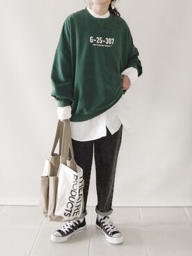 「PUAL CE CIN（ピュアルセシン）のアイテム」を使った、陽さん（レディース・156cm）の秋コーディネート