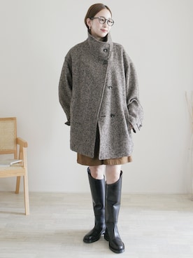 「アイテム（その他アウター）」を使った、陽さん（レディース・156cm）の秋コーディネート