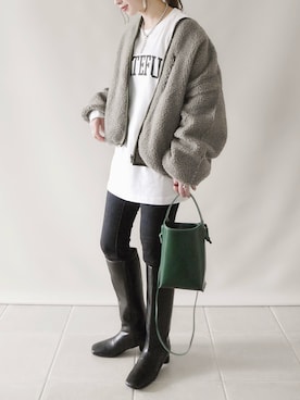 「classicalelf（クラシカルエルフ）のアイテム（ブルゾン）」を使った、陽さん（レディース・156cm）の秋コーディネート