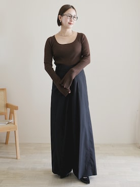 「アイテム（チョーカー）」を使った、陽さん（レディース・156cm）の冬コーディネート