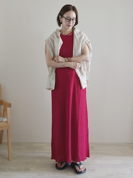 「Zoff（ゾフ）のアイテム」を使った、陽さん（レディース・156cm）の夏コーディネート