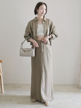 「iso（イソ）のアイテム」を使った、陽さん（レディース・156cm）の春コーディネート
