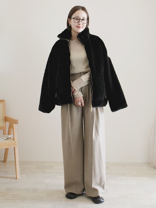 6(ROKU)＞ウール タック パンツ 25FW（その他パンツ）｜6（ロク）の