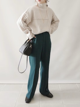 「slowmelly」｜陽さん（レディース・156cm）の秋コーディネート