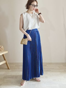 「for/c（フォーシー）のアイテム（トップス）」を使った、陽さん（レディース・156cm）の夏コーディネート