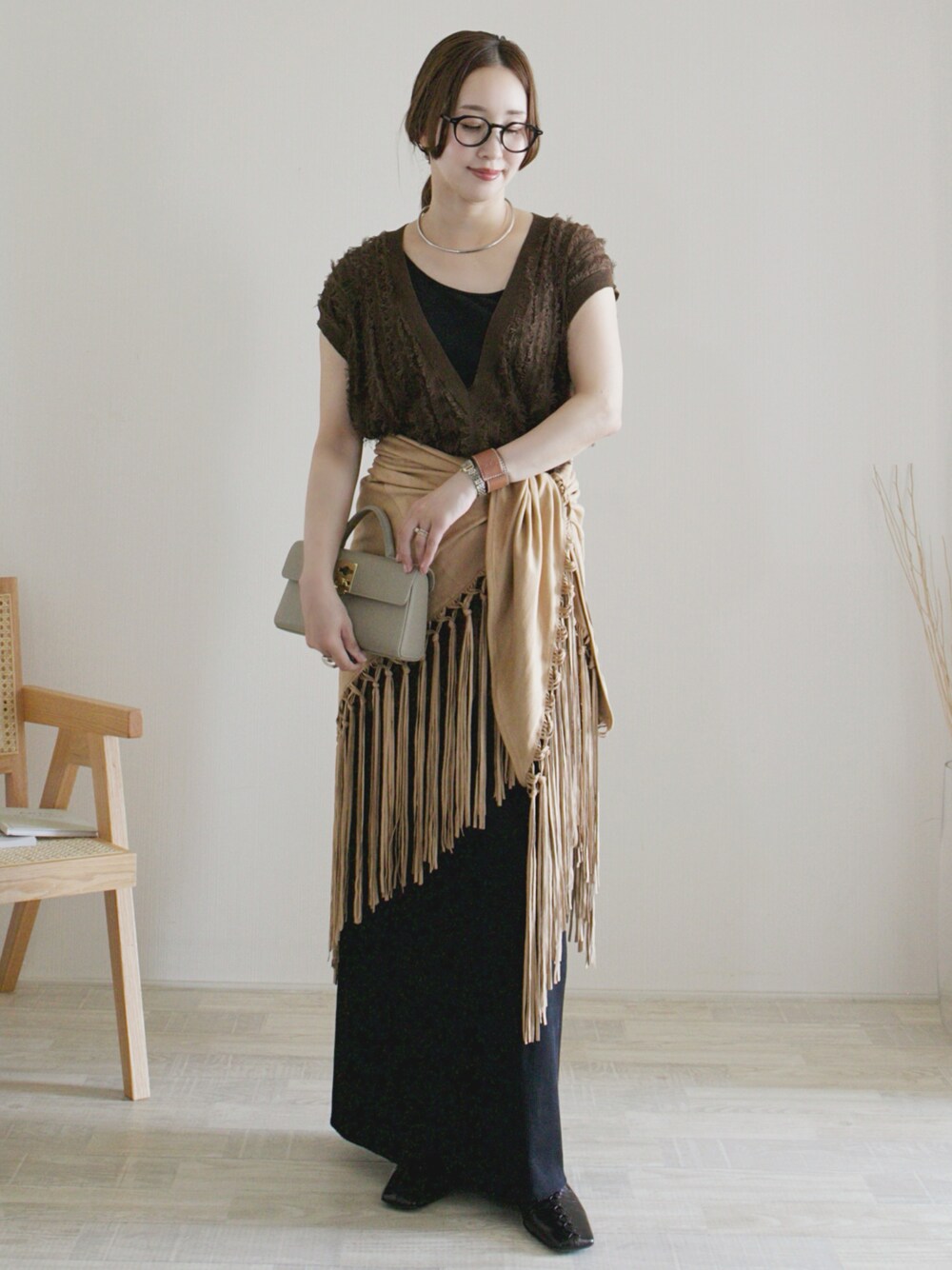 venit（ヴェニット）の「VENIT/ヴェニット FRINGE STOLE（ストール
