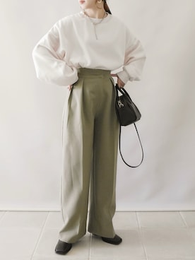 「classicalelf（クラシカルエルフ）のアイテム（スウェット）」を使った、陽さん（レディース・156cm）の秋コーディネート