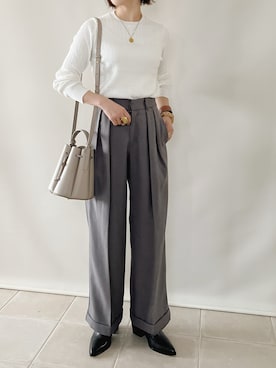 「オペークドットクリップ」｜陽さん（レディース・156cm）の秋コーディネート