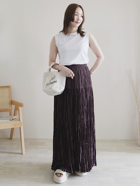 「iso（イソ）のアイテム（アクセサリー）」を使った、陽さん（骨格ナチュラル・レディース・156cm）の夏コーディネート