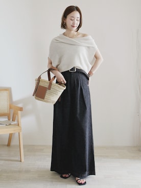 「LOEWE（ロエベ）のアイテム」を使った、陽さん（レディース・156cm）の夏コーディネート