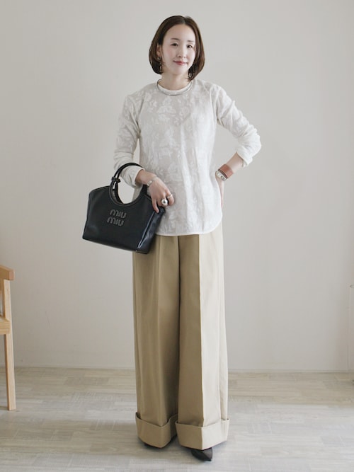 CLANE/クラネ】BACK DESIGN FLOWER LACE TOPS/バックデザインフラワー