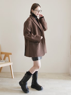 「アイテム（テーラードジャケット）」を使った、陽さん（レディース・156cm）の秋コーディネート
