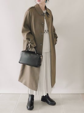 「MACKINTOSH PHILOSOPHY（ﾏｯｷﾝﾄｯｼｭ ﾌｨﾛｿﾌｨｰ）のアイテム」を使った、陽さん（レディース・156cm）の冬コーディネート