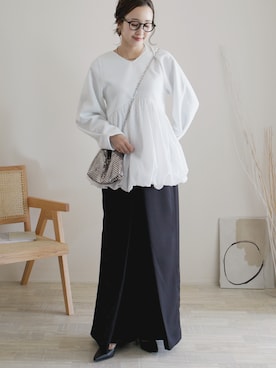 「STUDIOUS（ステュディオス）のアイテム」を使った、陽さん（骨格ナチュラル・レディース・156cm）の秋コーディネート