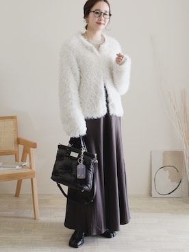 「Spick & Span（スピックアンドスパン）のアイテム」を使った、陽さん（レディース・156cm）の冬コーディネート