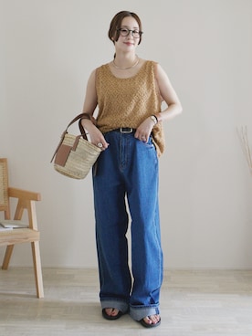 陽さん（骨格ナチュラル・レディース・156cm）の夏コーディネート