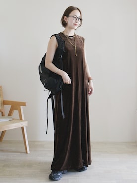 「Zoff（ゾフ）のアイテム」を使った、陽さん（レディース・156cm）の夏コーディネート