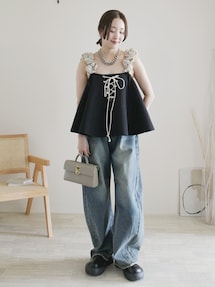 Flower Strap 2way Tops/フラワーストラップ2WAYトップス