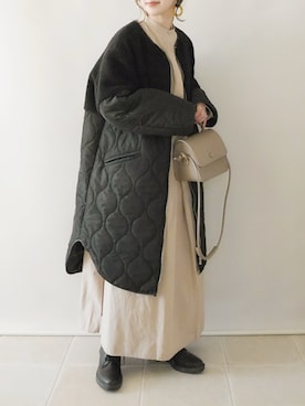 「INTER FACTORY（インターファクトリー）のアイテム（ワンピース/ドレス）」を使った、陽さん（レディース・156cm）の秋コーディネート
