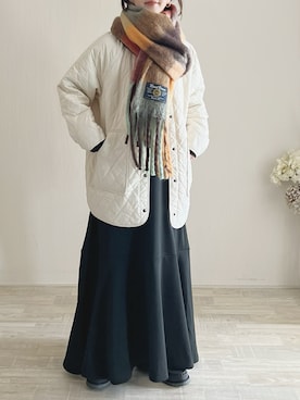 「キルティングコート」｜陽さん（レディース・156cm）の冬コーディネート