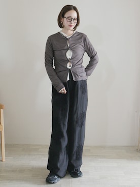「刺繍」｜陽さん（レディース・156cm）の春コーディネート