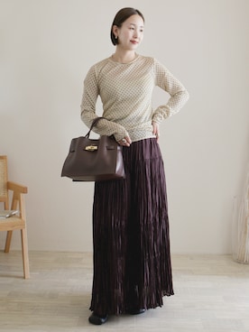 「アイテム（ピアス（両耳用））」を使った、陽さん（レディース・156cm）の冬コーディネート