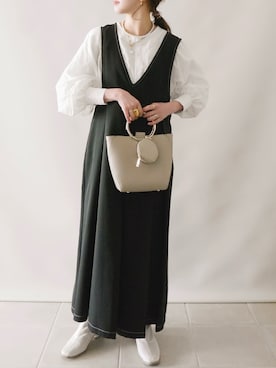 「しまむら（シマムラ）のアイテム（ワンピース/ドレス）」を使った、陽さん（レディース・156cm）の冬コーディネート