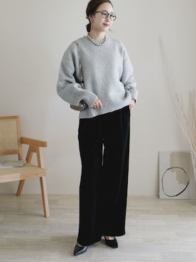 「EVOL（イーボル）のアイテム」を使った、陽さん（骨格ナチュラル・レディース・156cm）の秋コーディネート