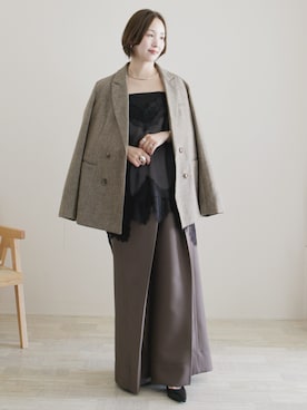 「CENE（セネ）のアイテム」を使った、陽さん（レディース・156cm）の冬コーディネート