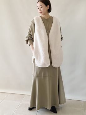 「秋色コーデ」｜「アイテム（ワンピース/ドレス）」を使った、陽さん（レディース・156cm）の秋コーディネート