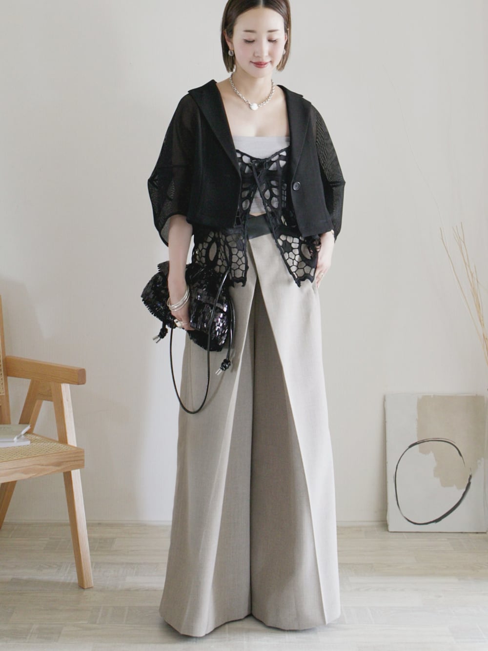 CLANE MESH LANTERN JACKET タグ有り CLANE MESH LANTERN JACKET タグ有 レディース