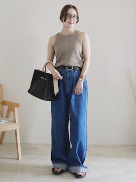 陽さん（骨格ナチュラル・レディース・156cm）の夏コーディネート