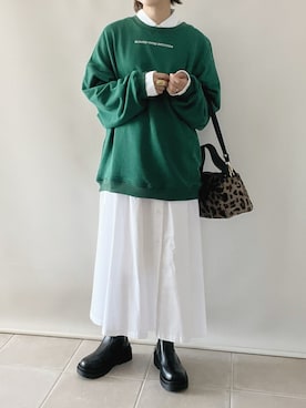 「UNIQLO（ユニクロ）のアイテム（ワンピース/ドレス）」を使った、陽さん（レディース・156cm）の秋コーディネート